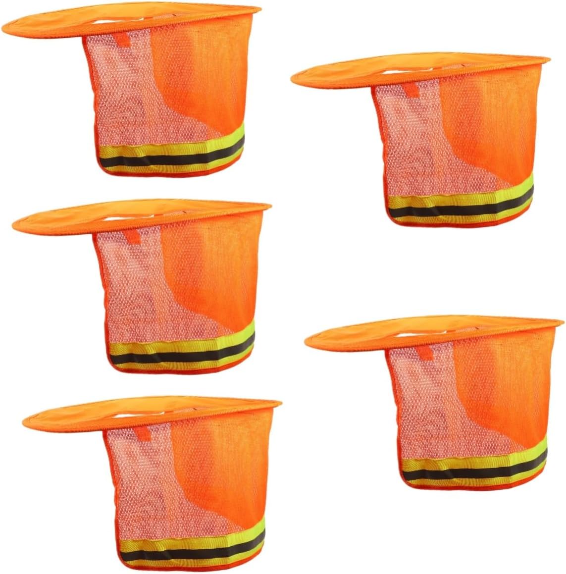 DOITOOL 5pcs Hard Hat Sun Visor Shade Neck Protector Lightweight Breathable Sun Shade for Construction Workers Reflective Design for Increased Visibility and Safety Uv for Outdoor Use