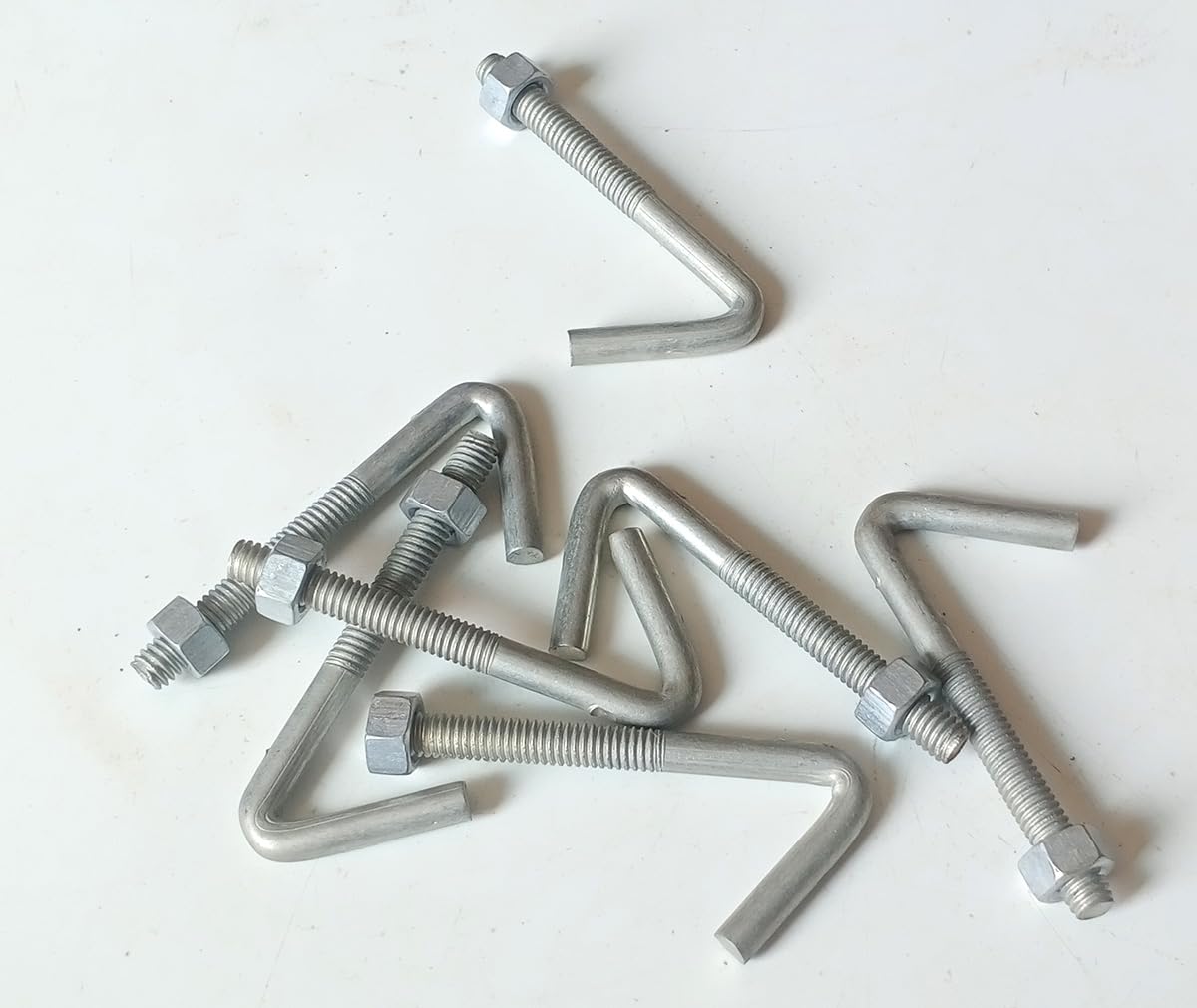 Generic Iron 8mm Threaded J Hook (Height - 80mm) V Type (4 Pcs)-image-35