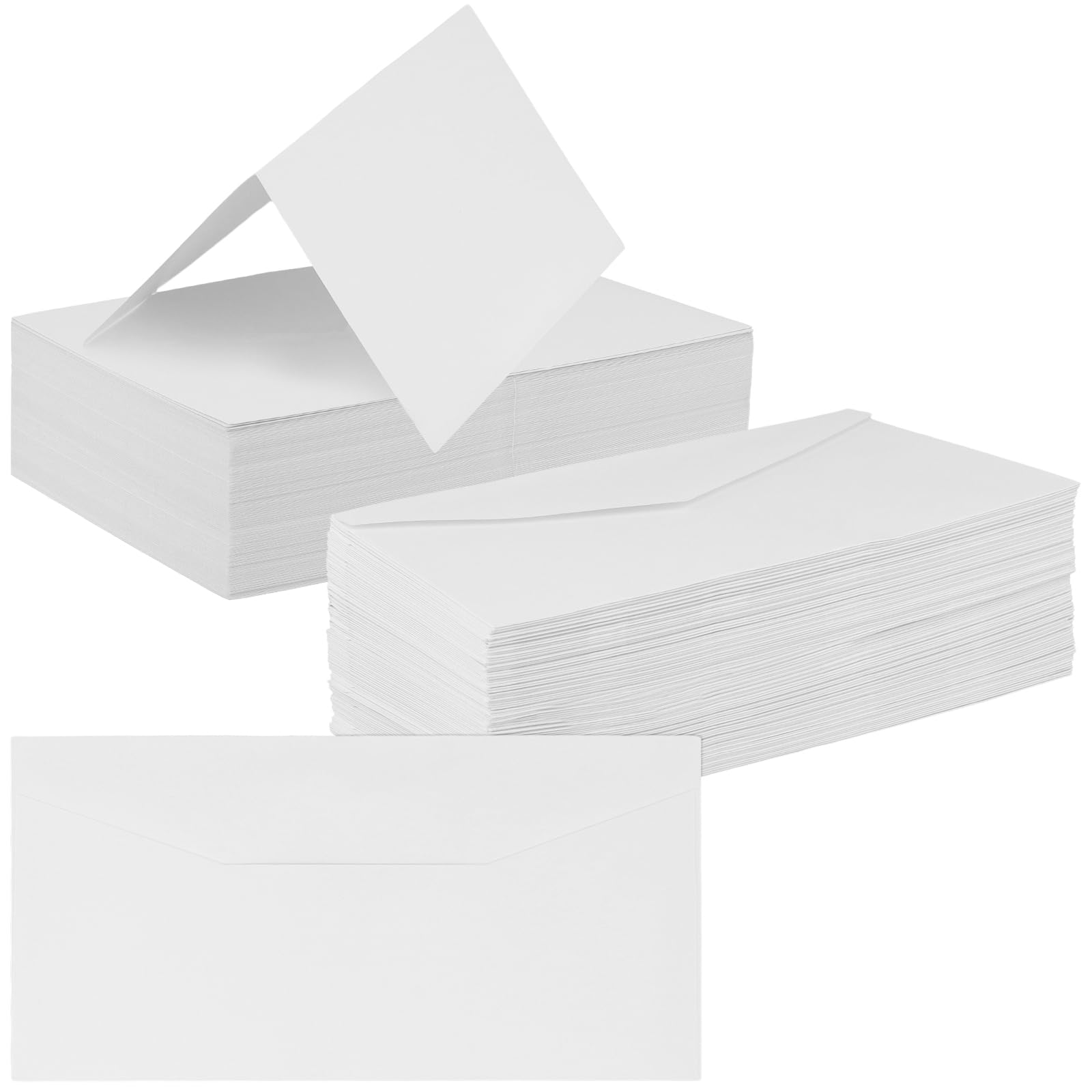 MOUYAT 200PCS 6x4 Inch Blank Cards and Envelopes, 300gsm Envelopes White Greeting Cards and Envelope for Card Making, Invitations, Thank You Notes