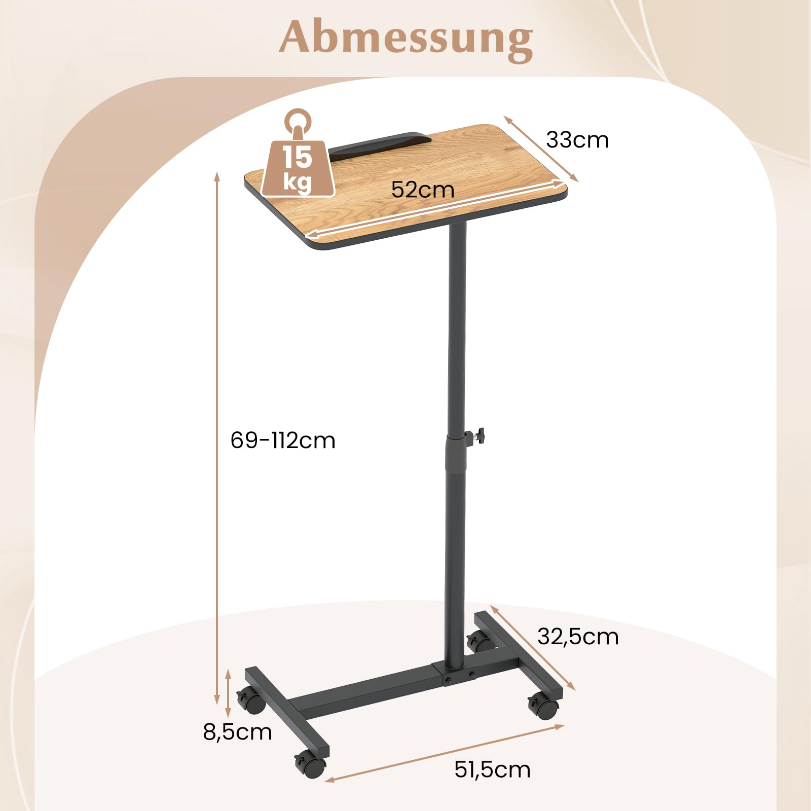 Tafel 50x50 - Instelbare Hoek / Table / Furniture