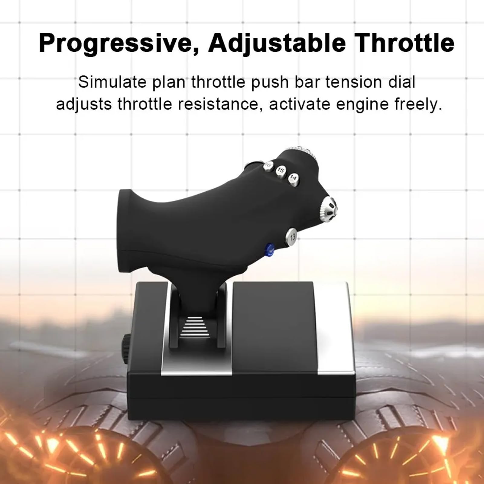 Joystick per Simulazione di Volo con Doppio Stick di Controllo Preciso per Serie X S Wins7 8 10 11, Controller per Simulatore di Volo Immersivo per Appassionati di Giochi