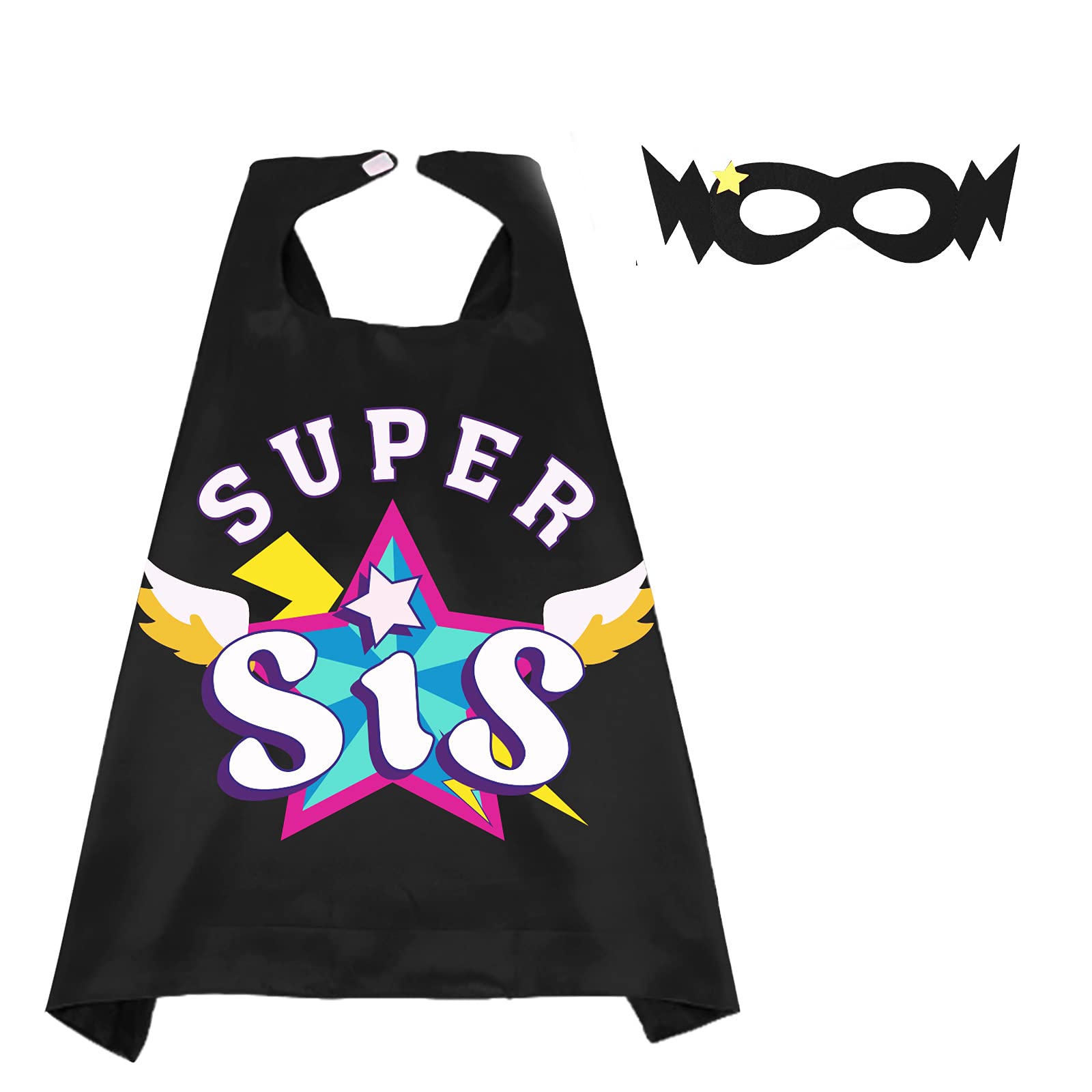 D.Q.Z Superhero-Capes and Masks for Kids, Sister Gifts for Girls Dress Up Clothes New Sibling Birthday Halloween Party
