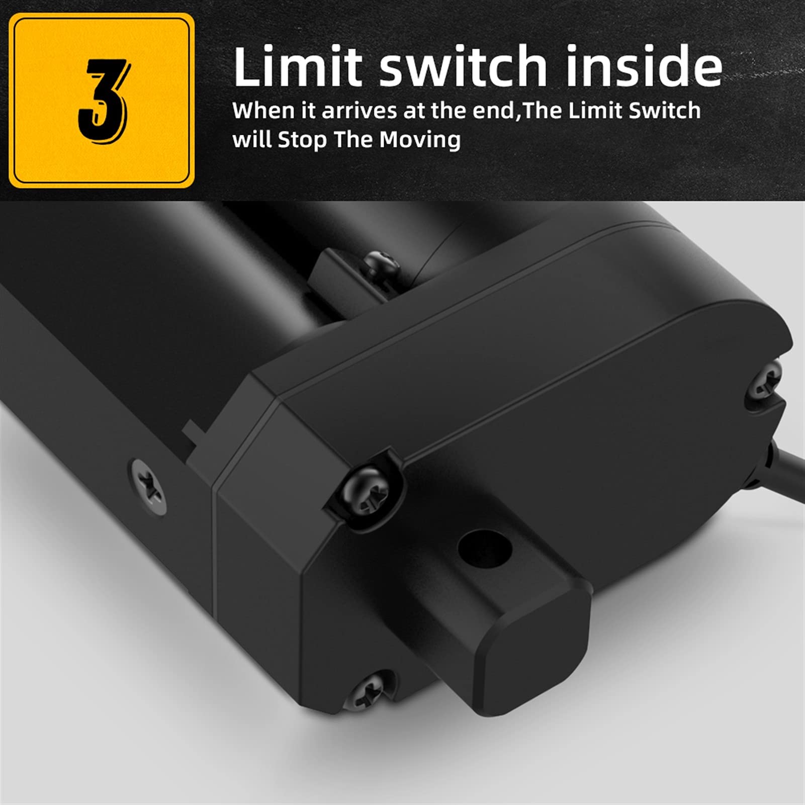 Siłownik liniowy o skoku roboczym, Siłownik liniowy 12 V DC Stop aluminium 900 N Obciążenie 7 mm/s Prędkość 50–250 mm Skok(200mm Stroke,500N 20mm per second)