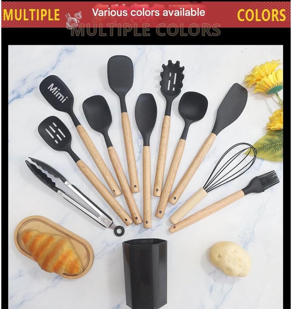 Multifunctional Cooking Tool Silicone Set On Nonstick Pan Functional For Various Cooking Tasks