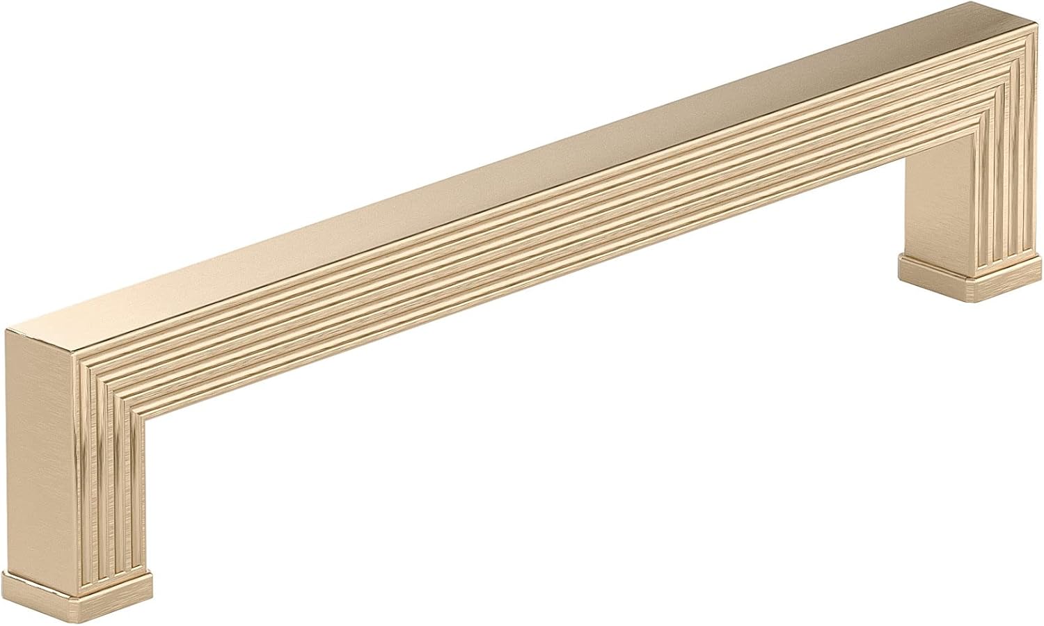 Richelieu Hardware BP8788192HBRZ Como Collection 7 9/16-inch (192 mm) Center-to-Center Grooved Honey Bronze Transitional Rectangular Cabinet and Drawer Pull Handle for Kitchen, Bathroom, and Furniture