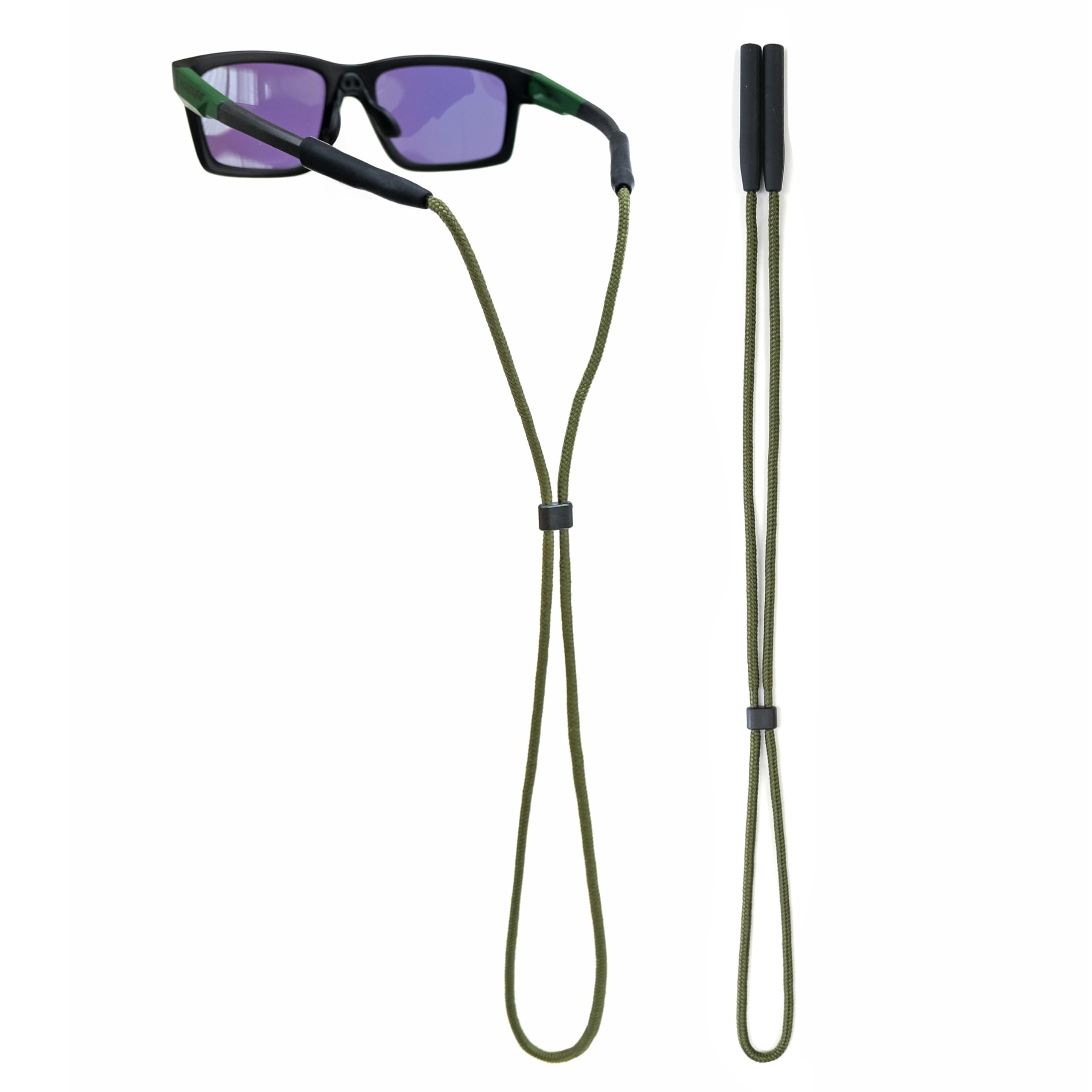Adjustable Eyeglass Strap – Nylon Retainer for Glasses and Sunglasses with Silicone Grips, Secure Fit for Reading or Sports