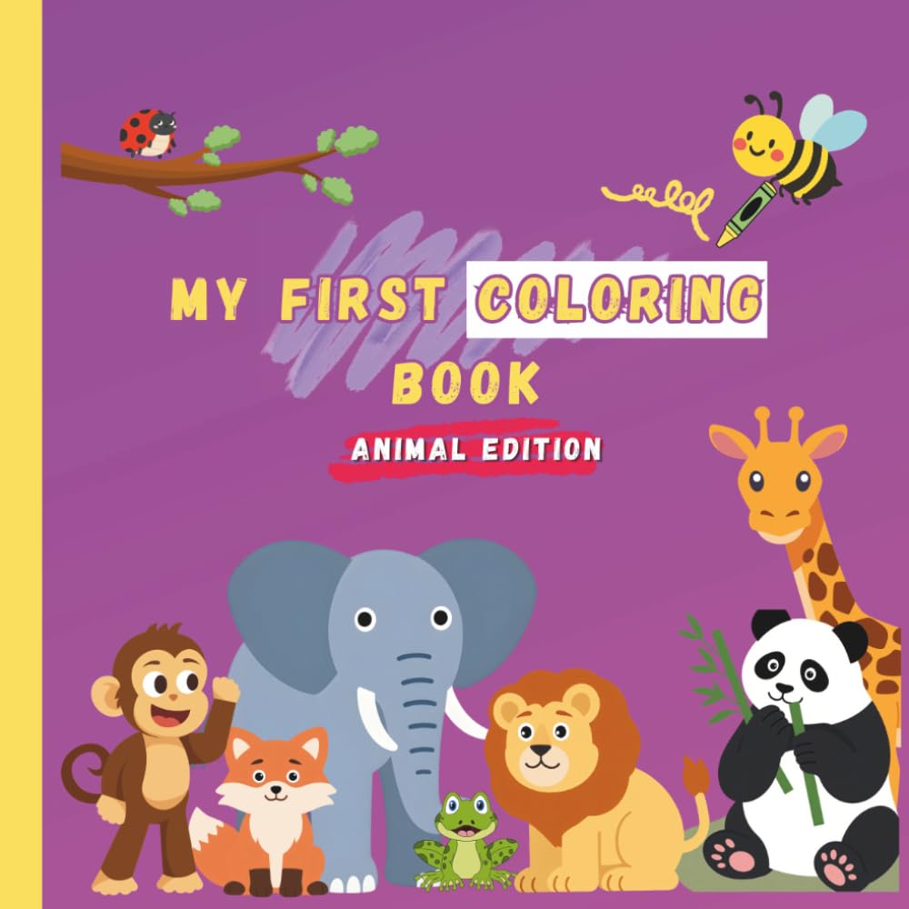 Cute Animals Coloring Book for Kids: Educational Coloring Pages With Animals Name