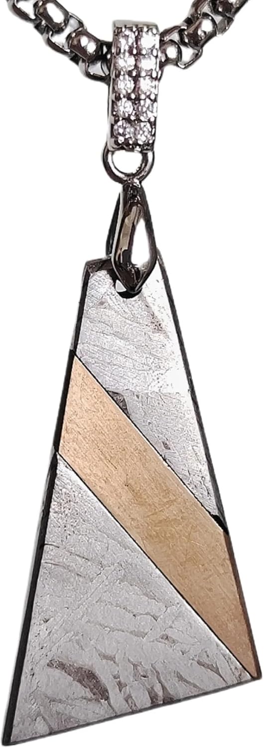 11.4g Muonionalusta meteorite pendant Natural iron meteorite pendant Meteorite slice Collection -LK124