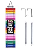 UCEC Vinyl Roll Holder, 48 Compartments Vinyl Roll Storage, Hanging Vinyl Storage Organizer for Craft Paper Storage, Clear Organizers Wall Mount Gift Wrap Organizer with Hooks & Hanging Straps