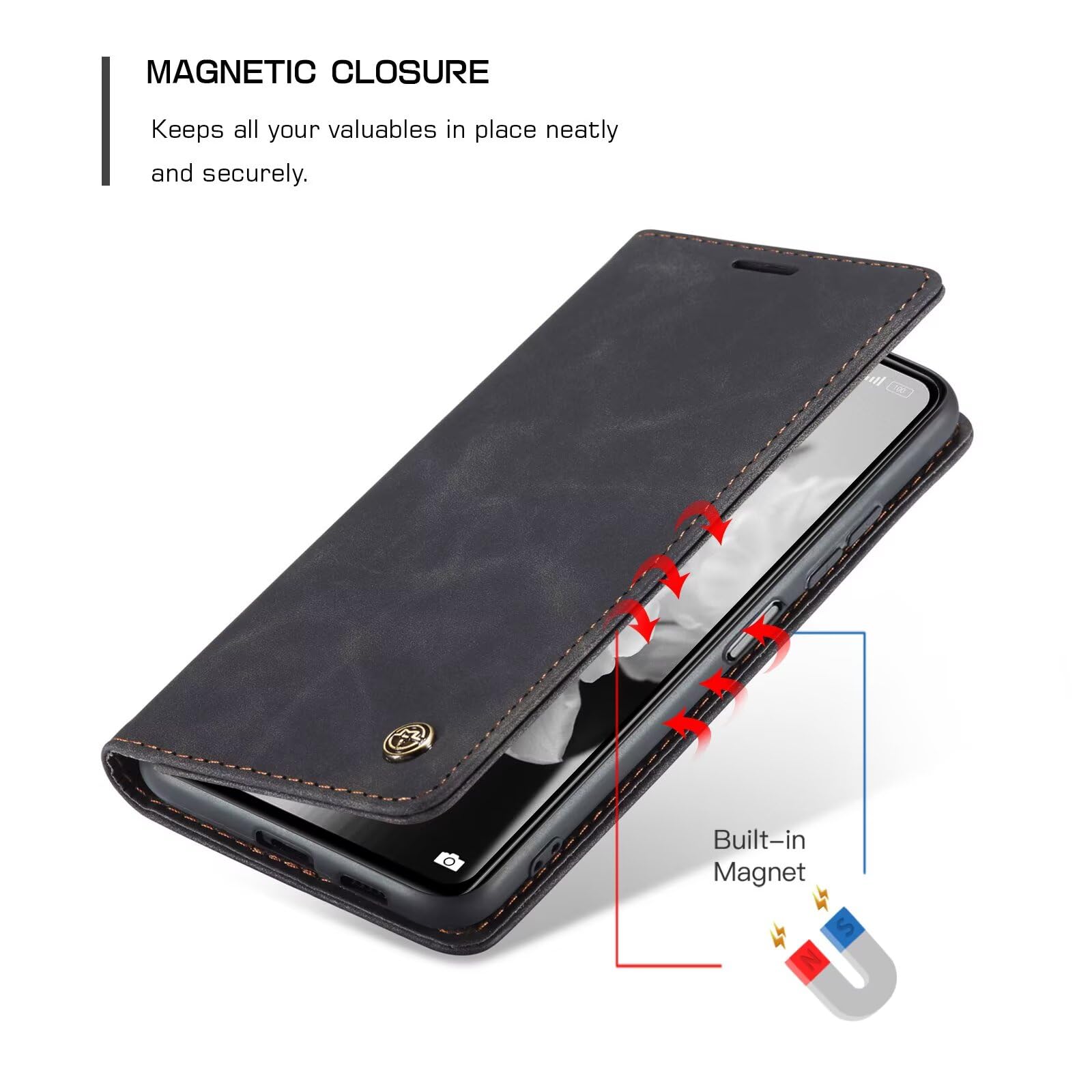 SLWYF Cover Compatible con Xiaomi Redmi Note 11 Pro/Note 12 Pro 4G, Retro Flip Caso