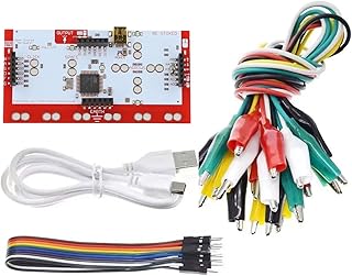 Compatible Main Control Board Kit For Makey with USB Data Cable and for Alligator Clips, for Arduino R3 / for Mega 2650 / for Nano, ABS Material, DC 5V Input(Complete set)
