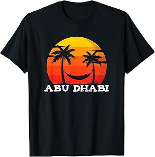 Abu Dhabi Retro Sunset Summer Vintage Vacation Abu Dhabi T-Shirt