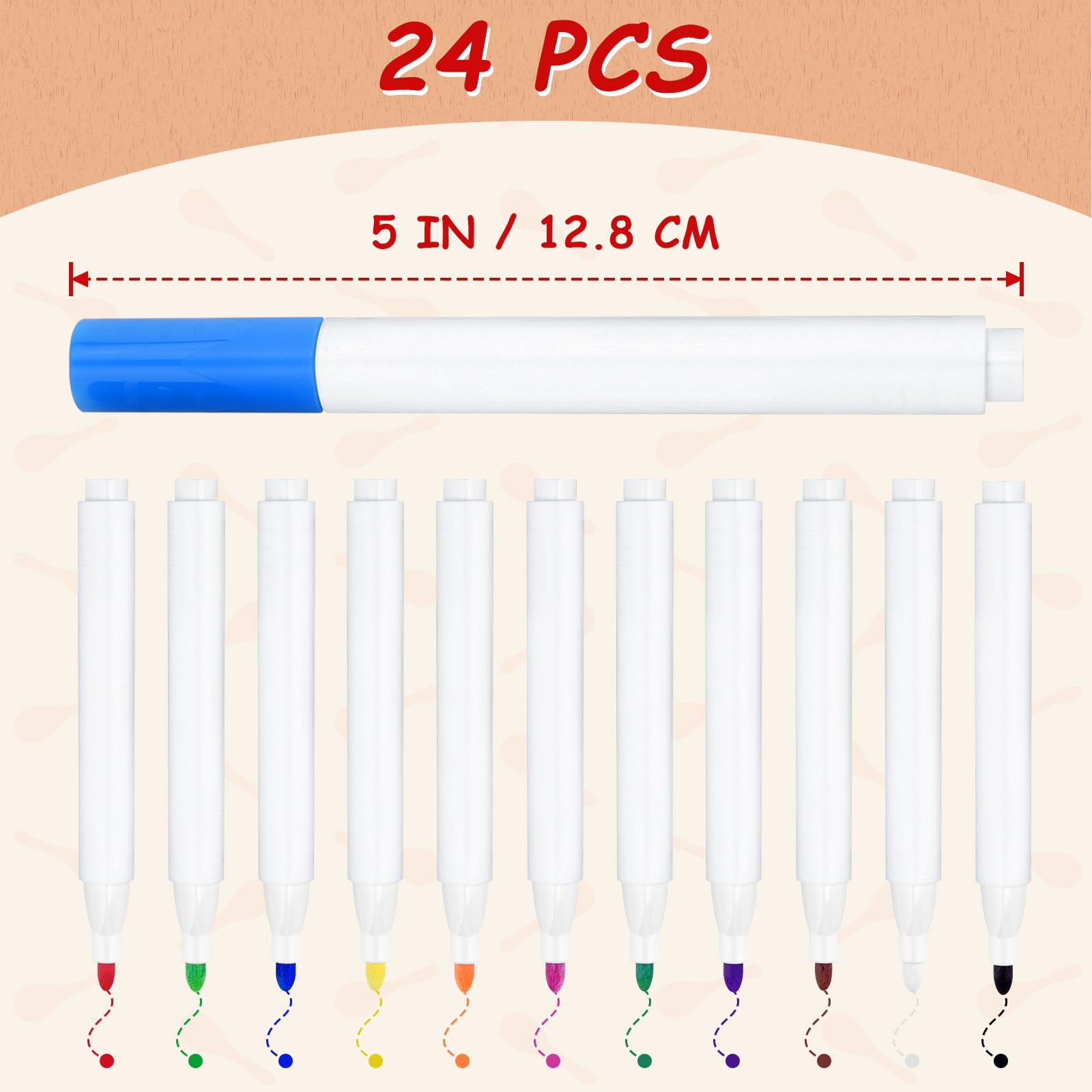 Morcheiong 38 Piezas Maracas de Madera para Niños, Fiesta Mexicana, Cinco de Mayo, con Bolígrafos Multicolor y Bolsa