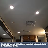 Vista 9 de Facon luz LED de techo de 12 vatios para RV con interruptor para casa rodante, rámper, botes, de 5 pulgadas