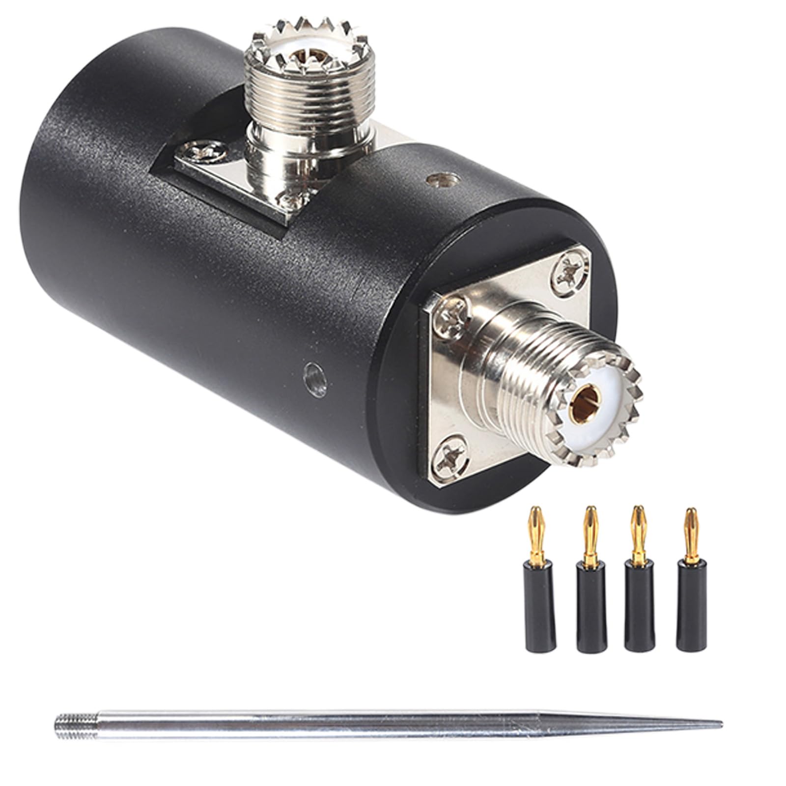 Montaggio per antenne in Metallo ABS per comunicazioni Esterne con picchetto da da 20 cm e a Banana Sostituzione della Base per antenne per Auto