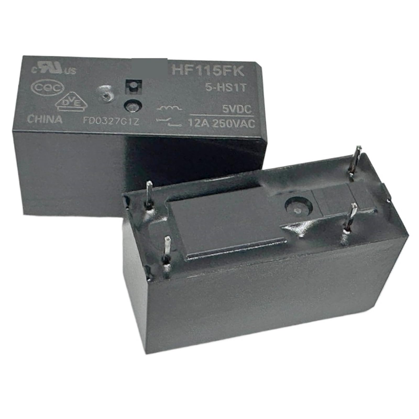 Relais HF115FK 5-HS1T (115FA4-5V-12A) 4 broches composant électronique de rechange - 3