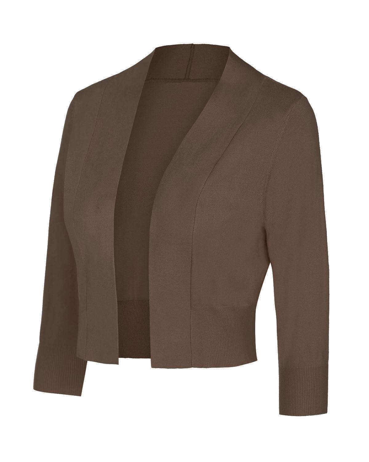 MINTLIMIT Women Shrug Bolero Open Front 3/4 Sleeve Cropped Cardigan Sweater