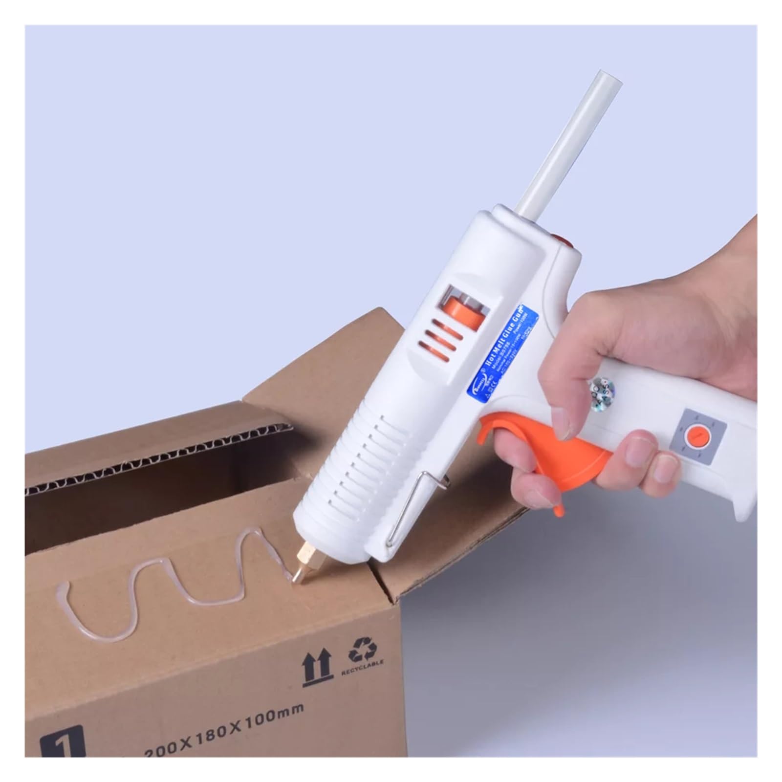 Pistola de Pegamento Caliente, Pistola De Silicona Caliente, Pegamento Fundido 150 W Y 100 Con Termostato Control Temperatura, 5 Barras Gratis Para Fabricación Industrial Bricolaje En El Hogar