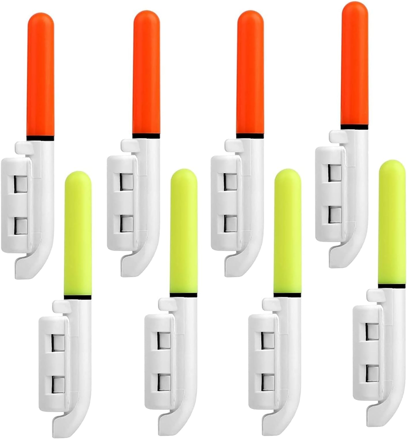 TSV Fishing Glow Sticks, 8PCS Waterproof LED Fishing Pole Night Lights, Luminous Fish Strike Alert for Ice Night Fish Rod Gear