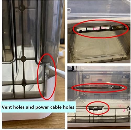 Miniatura 6 de Portabebos portátil con ruedas y asas jaula plegable de plástico para rata en interiores y exteriores caja de transporte para erizos hámster rata