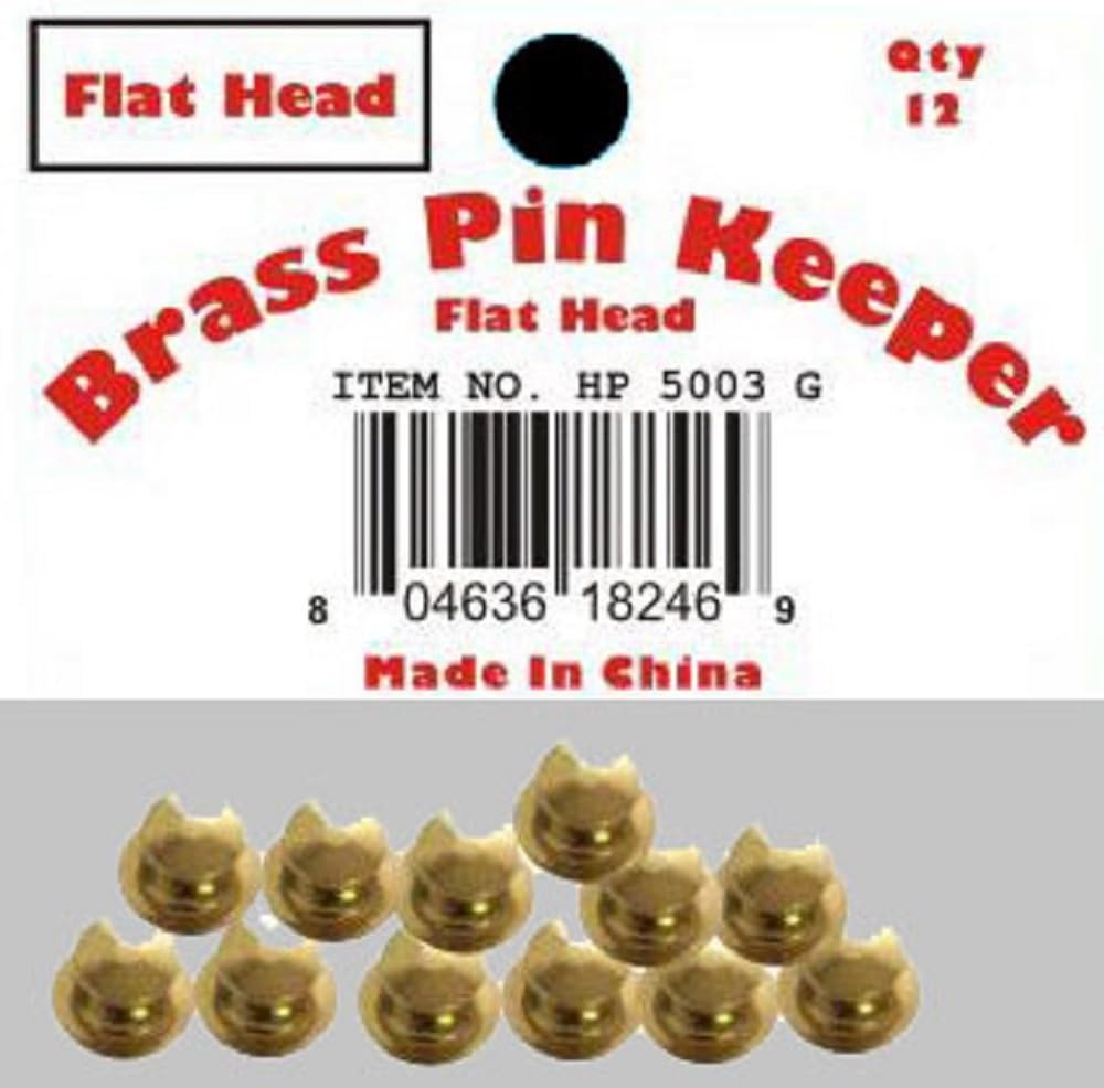 AES (36 Pieces) Pin Keepers Backs Locks Locking (Flat Head Gold) Patio, Lawn & Garden