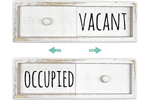 Vacant Occupied Privacy Sign - Farmhouse Rustic Wood Door Indicators