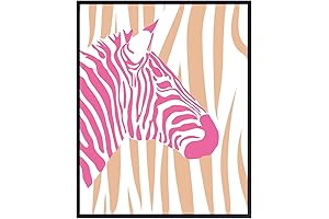 Zebra Print Wall Decor: Vibrant Orange and Pink Aesthetic for Modern Spaces