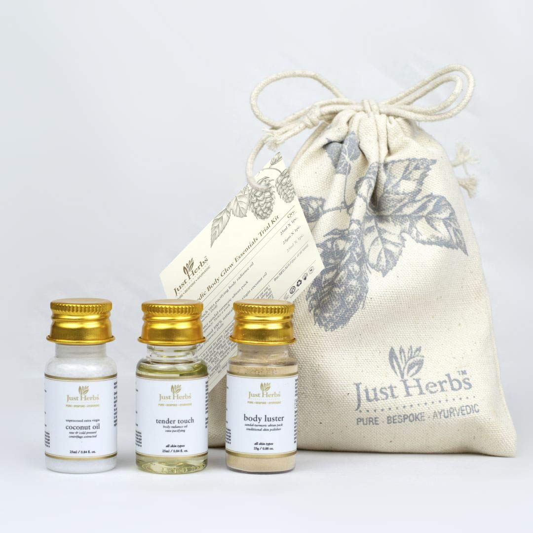 Just Herbs Ayurvedic Body-Glow Essentials Trial Kit