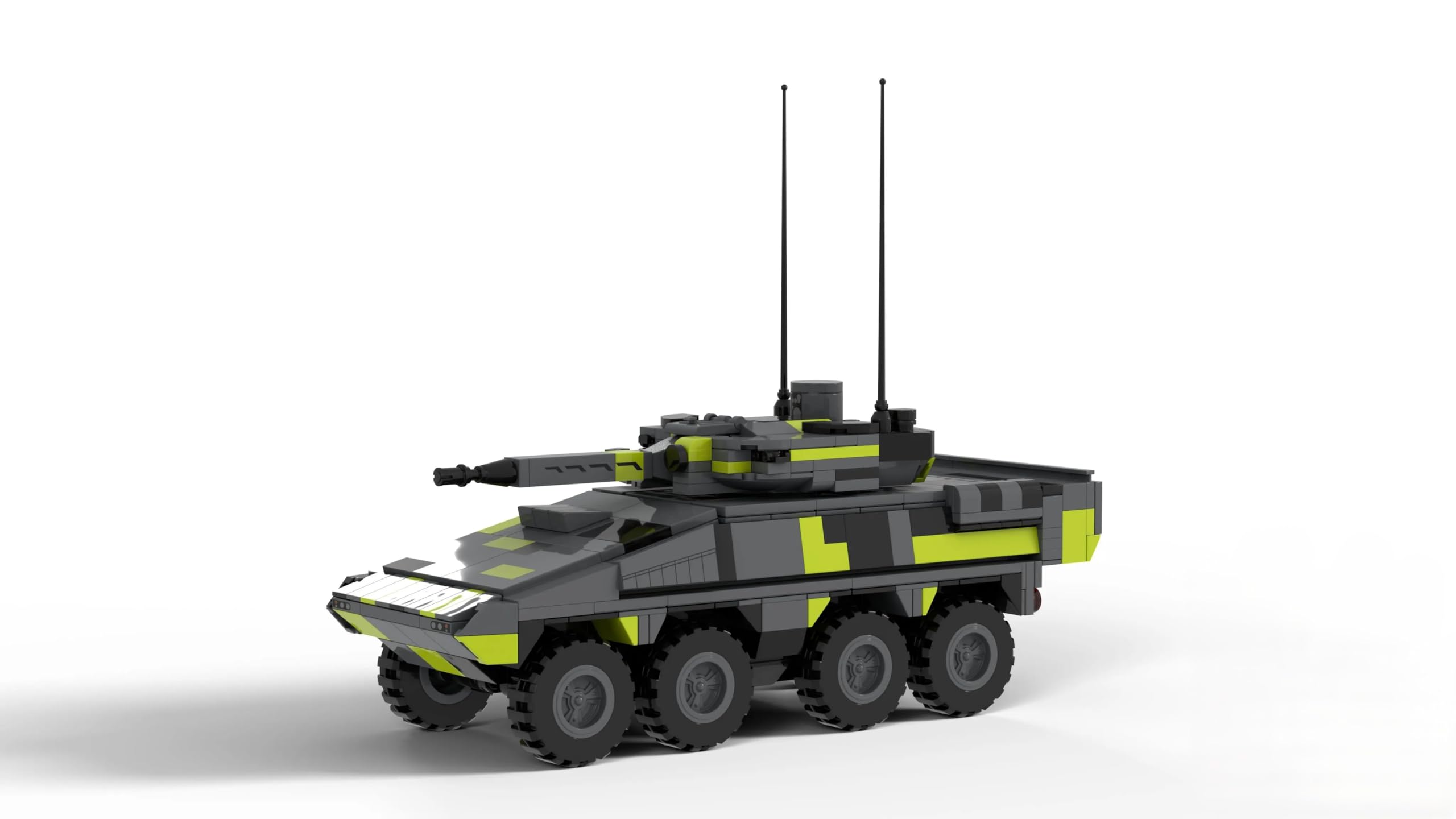 Stone Heap Rheinmetall x, Boxer Lance 2 Militärfahrzeug, Klemmbausteine-Bausatz, 667 Teile, 22,5x8x19cm, Grau, Ab 18 Jahren, Militär, Schützenpanzer, offizielles Lizenzprodukt