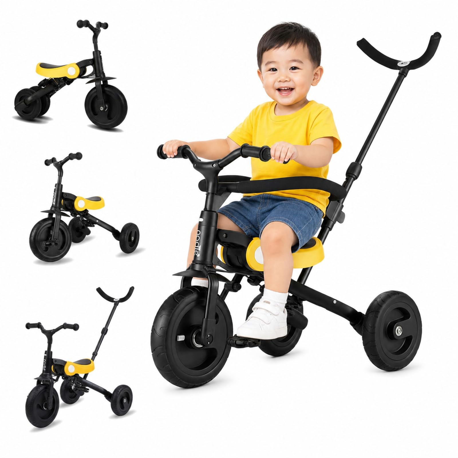 Amazon.co.jp: 子供用 三輪車 ステップ付き 折りたたみ 手押し棒