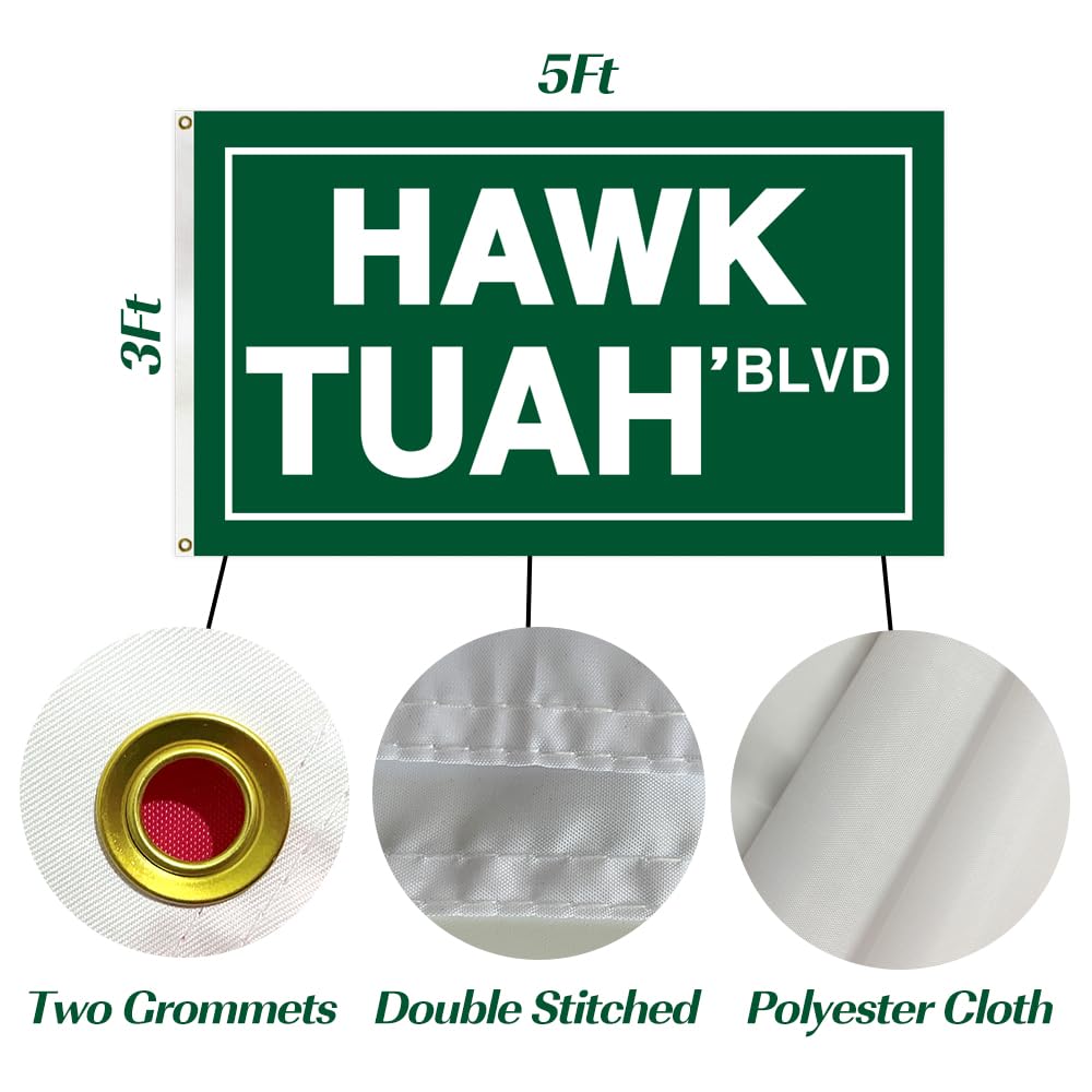 Hawk Tuah Blvd Flagge – Doppelseitig Bedruckt, 90x150 Cm, Outdoor-tauglich & Lustig Für Dekorative Zwecke