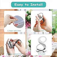 Vista 5 de Rely2016 - Número de mesa de espejo, 1-20 números de mesa de boda con base de soporte, números de mesa de acrílico, tarjeteros, decoración