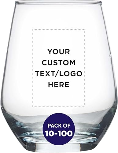Copas de vino de sílice personalizadas sin tallo, 12 onzas, juego de 100 unidades, paquete personalizado a granel, cristalería de restaurante,