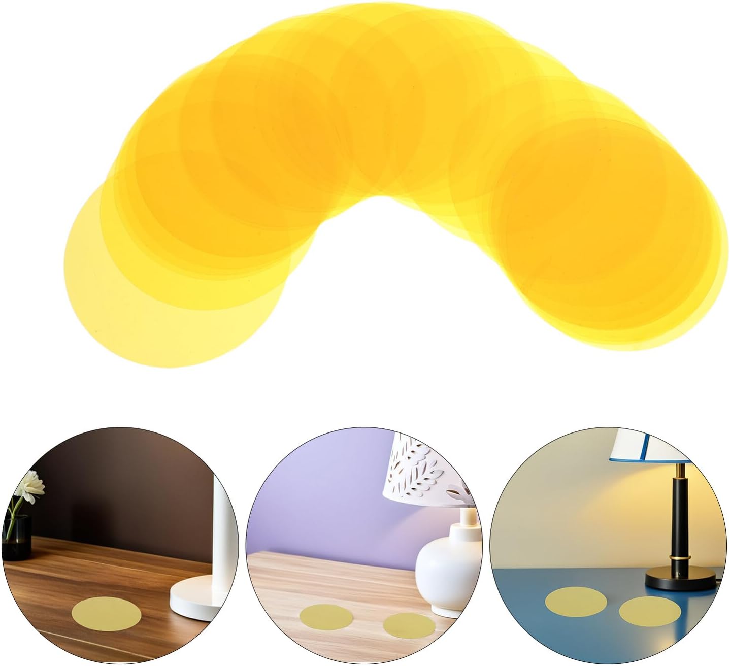 30pcs Photographic Lighting Gel Filters for LED Studio Lights, 6.6cm Adhesive Correction Gel Sheets, Warm Light Color Filters for Professional Photography and Video Lighting