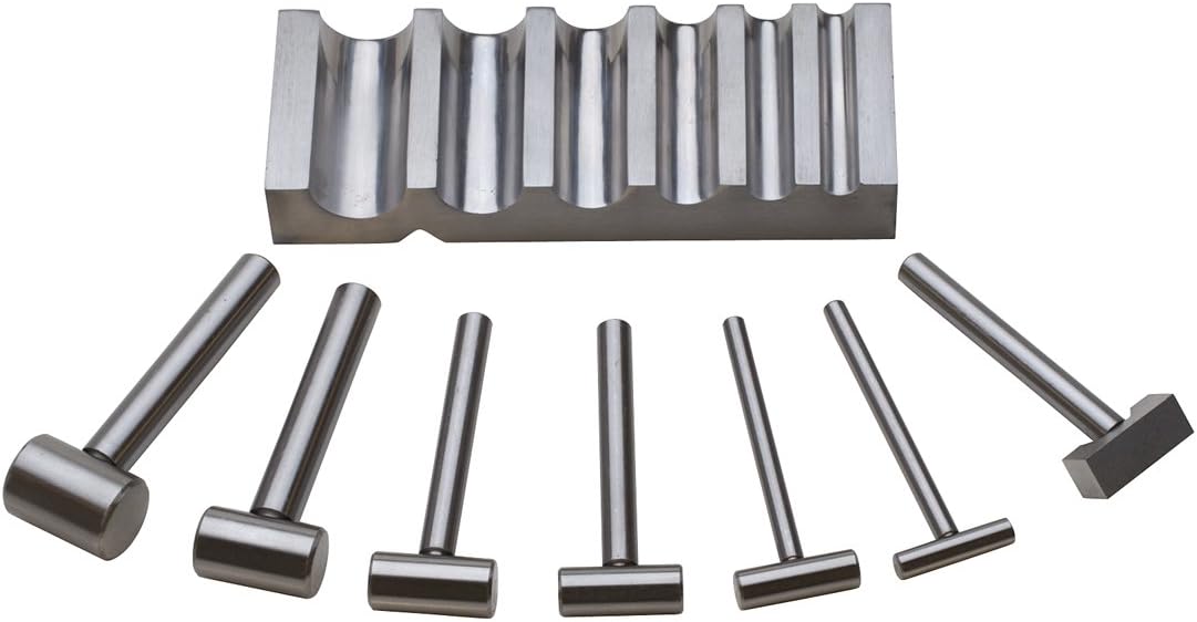 Metal Grooved Block and Hammers, 7 Piece Set | DAP-435.00