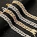 kelistom Cuban Link Anklet Bracelet for Women Men Hip-hop 18K Gold/White Gold Plated Iced Out Rhinestones Filled Chain Ankle Bracelets, 9