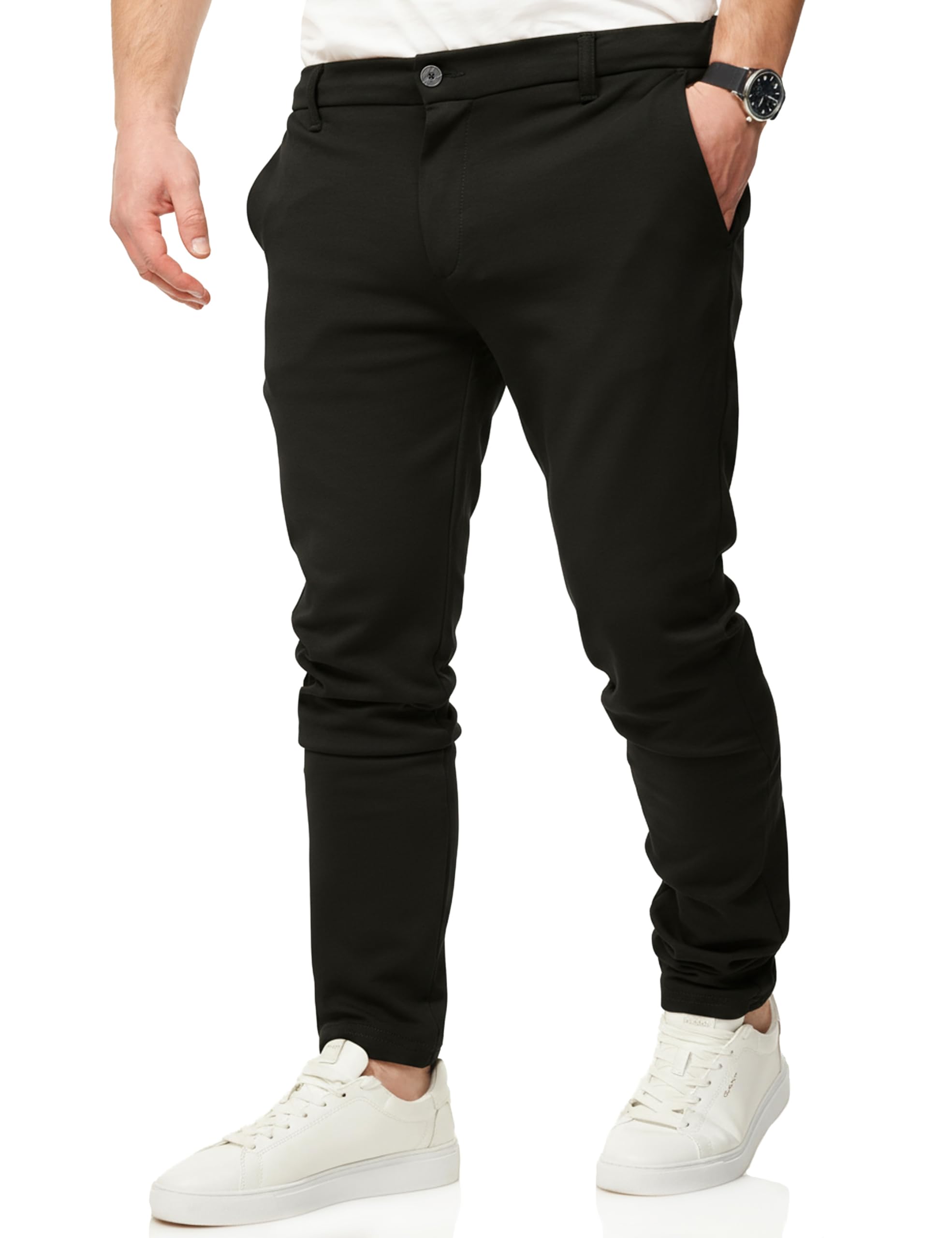 DAILY COTTON Herren Chino Hose Performance Pants Super Stretch Stoffhose Business & Freizeit Bequeme Baumwolle Chinohose
