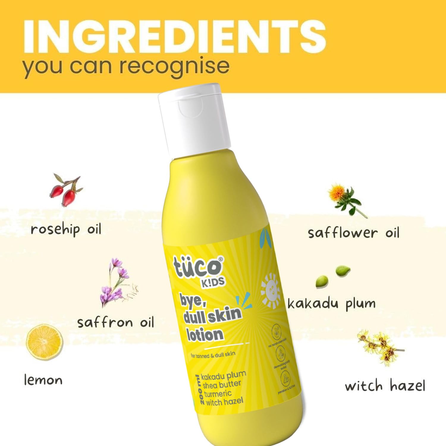 Tuco® Kids Body Wash/Shower Gel, Dull Skin Lotion Combo | Gently Cleanse, Soothe, and Nourish | Ages 2-5, 5-10, 10-15 | SLS/SLES and Paraben Free | 500 ml (Pack of 2) - Image 2 thumbnail