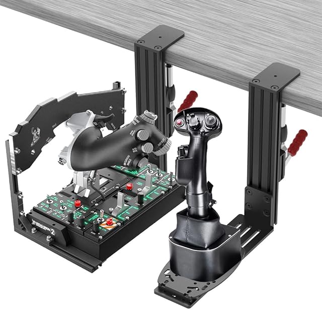 Uniwersalny uchwyt biurkowy Hotas do joysticka Thrustmaster HOTAS Warthog i przepustnicy/WinWing Orion 2/T.16000M FCS/TCA Officer Pack Airbus/VKB Gunfighter MK.lll/Logitech X52/X56 i tak dalej