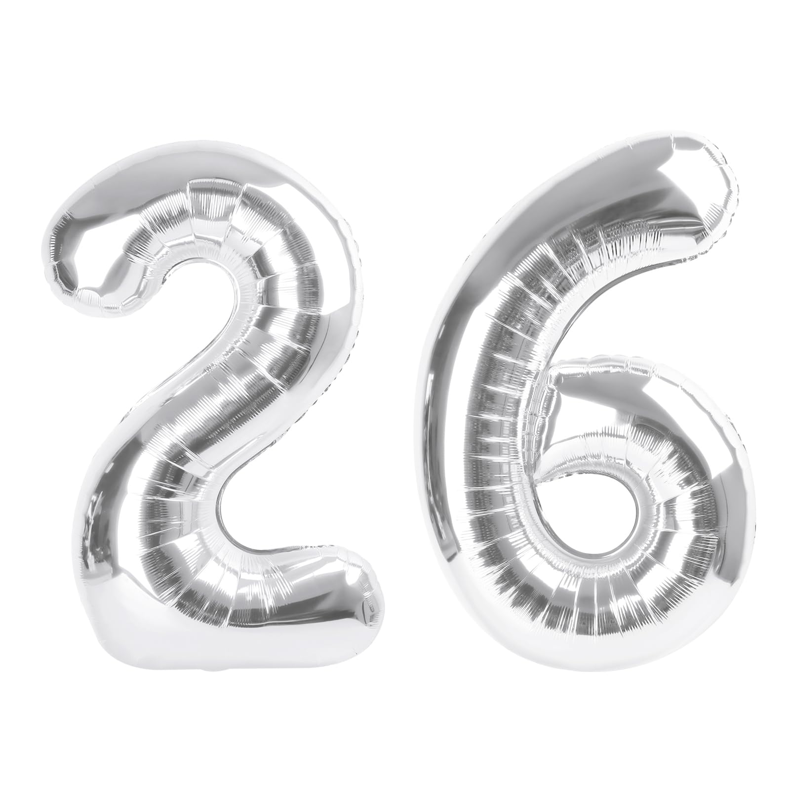 Number Balloons Silver 26 Balloon 40 inch for 26 62 Birthday Decoration