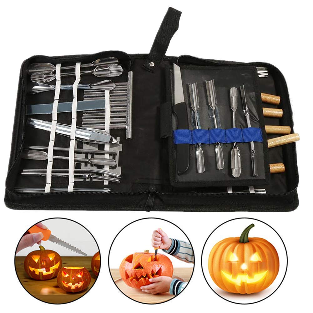 Juego de Herramientas de Talla Culinaria 46pcs Kit de Herramientas de Guarnición/Corte/Rebanado Portátil para Alimentos de Frutas y Vegetales
