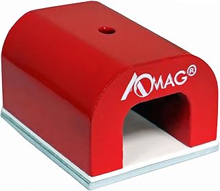Strong Red Alnico Horseshoe Magnet, 77 Lbs Horseshoe Power Alnico Magnets with Keeper, 2.38" Wide x1.57 High x 2.44" Length Heavy-Duty Alnico Powerful U Shaped Magnet