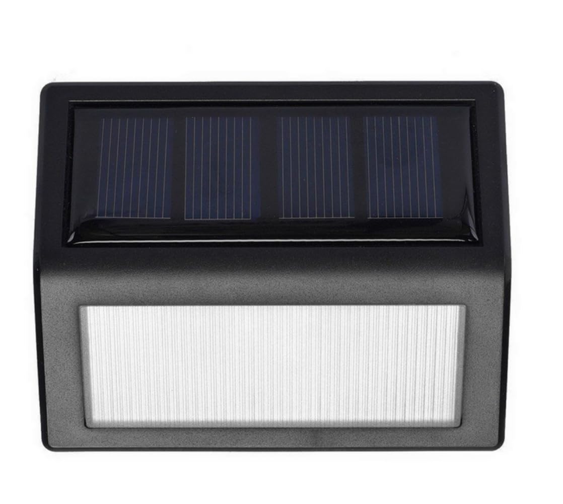 Anso White Led Solar Powered Light Control Garden Path Way Wall Lamp Waterproof Yard Light (White)