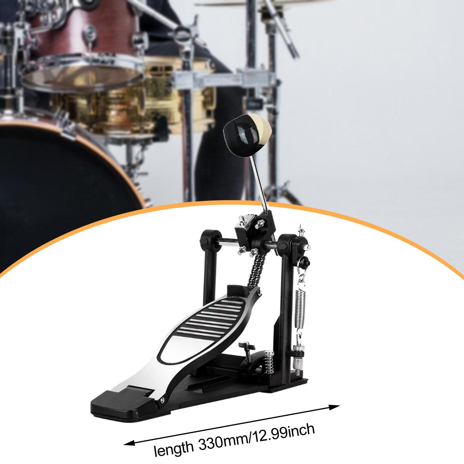 Colcolo Pedal de bombo individual, pie de práctica, práctica de batería portátil con, hardware de percusión para bateristas de estudio principiantes