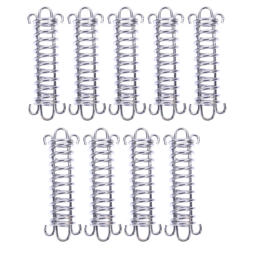 Kit De Fixation Pour Tente – Coupe-vent, Boucles, Corde Guide – Acier Argenté (neuf)