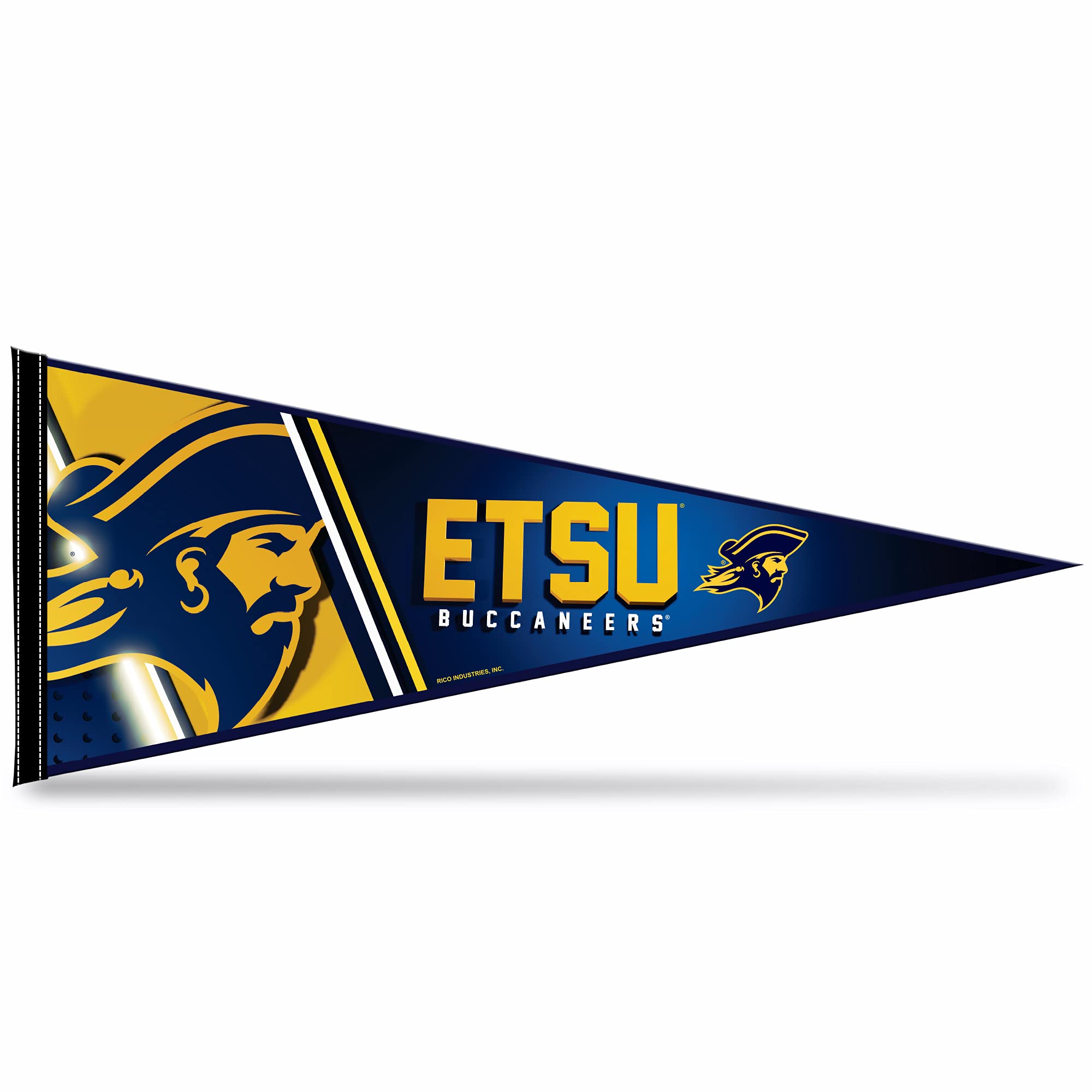 Rico Industries NCAA East Tennessee State Buccaneers Primary 12" x 30" Felt Wall Décor Pennant - Great for Home/Bed Room/Man Cave Décor
