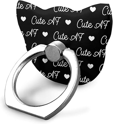 magic ship Cute AF Black Ring Stand 360?Rotation Thin Universal Phone Ring Holder Transparent Finger Ring Tablets Cat Shape magic ship Cute AF Black Ring Stand 360?Rotation Thin Universal Phone Ring Holder Transparent Finger Ring Tablets Cat Shape