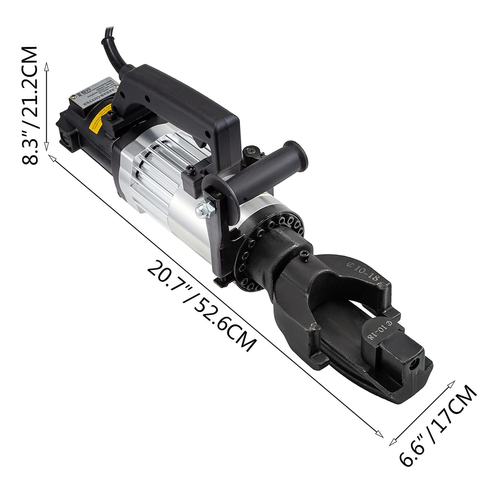Cortatubos Rebar hidráulico eléctrico Bender de acero 1500W Handheld 4mm-25mm 110V velocidad de flexión 5 S Motor de cobre puro con cepillo de carbono