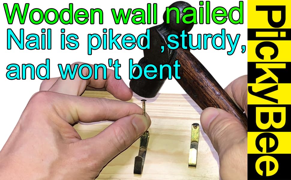 Image of 240pcs 120set US Type unbendable Real Stuff Picture Hanging Kit with Nails,for Drywall ,Wooden Walls,10lb30lb50lb.use Nails or Silicone Caulk to Hanging Frame Hangers, Damage Free Pickybee
