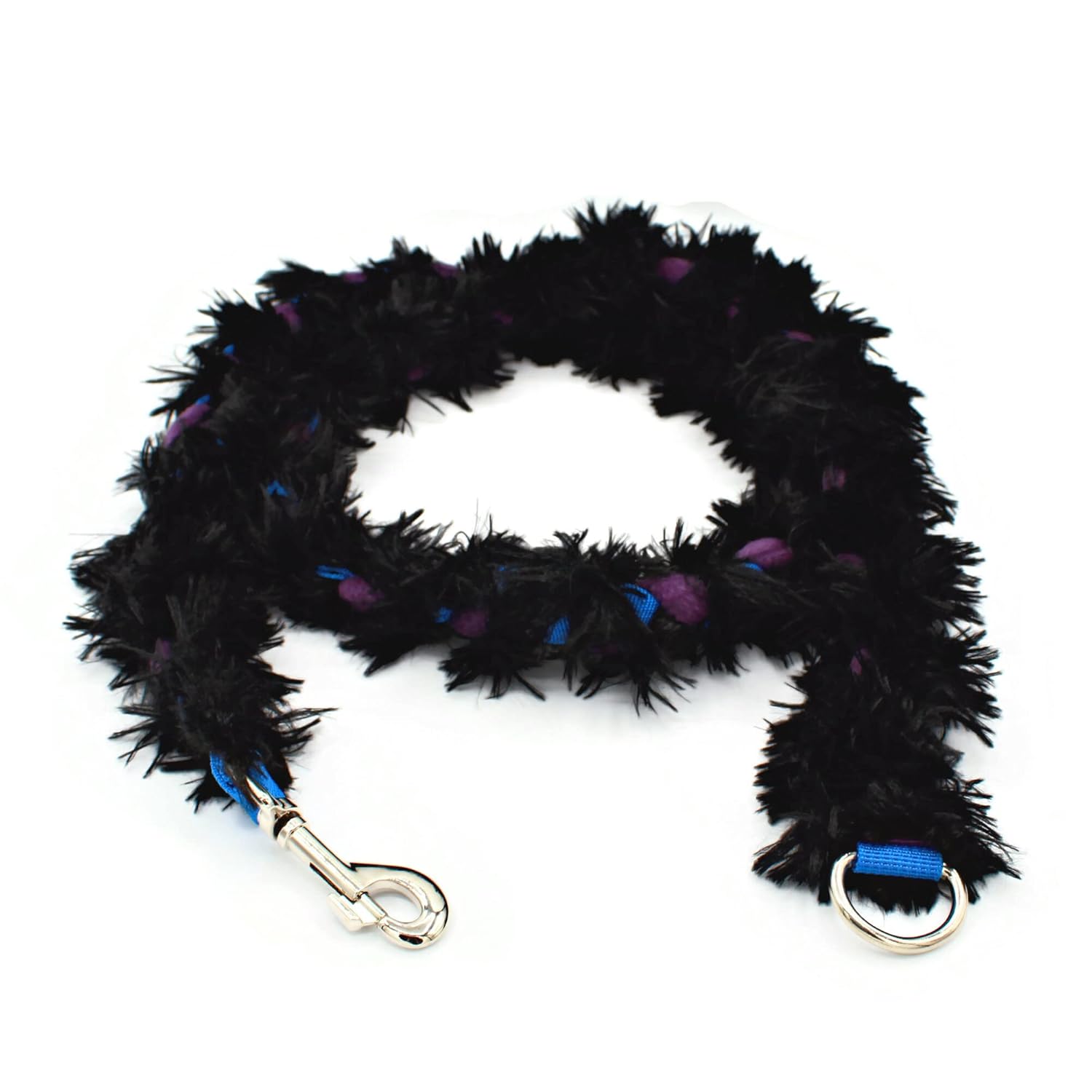 Clip or slip dog lead agility tug leash black purple royal